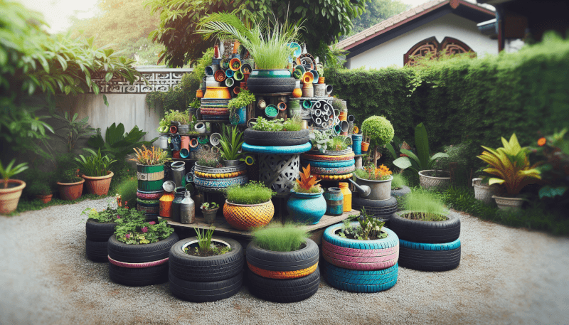 10 diy garden projects using recycled materials 4