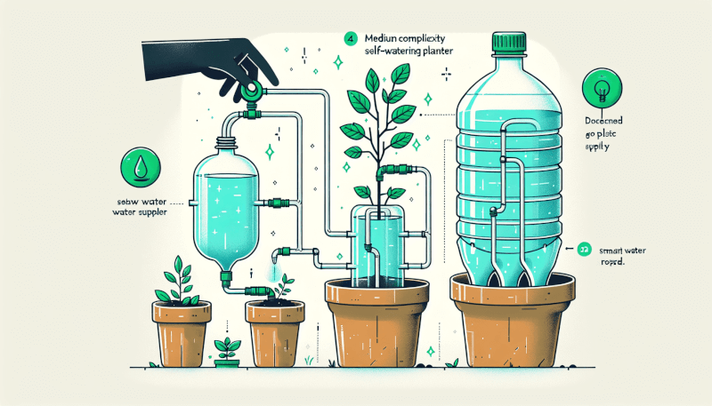 diy projects for building a self watering planter